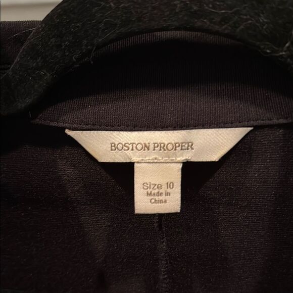 Boston Proper Black Blazer Tailored Suit Jacket size 10 - Picture 2 of 6